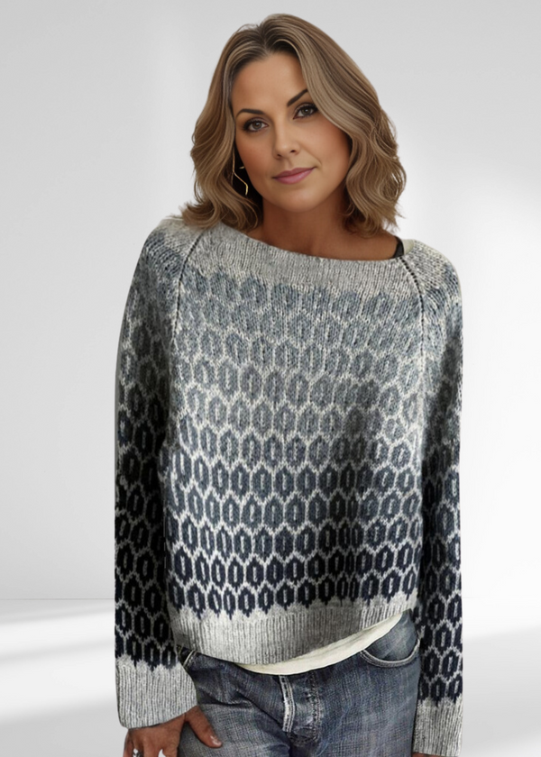 Carmen Sweater | Grijze Trui met luxe details