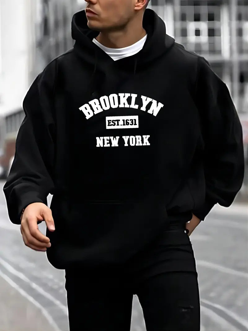 Brooklyn Hoodie | Stijlvolle Amerikaanse streetwear college heren hoodie voor mannen
