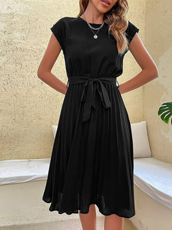 Nora zomerjurk | Elegante geplooide Midi-jurk voor dames