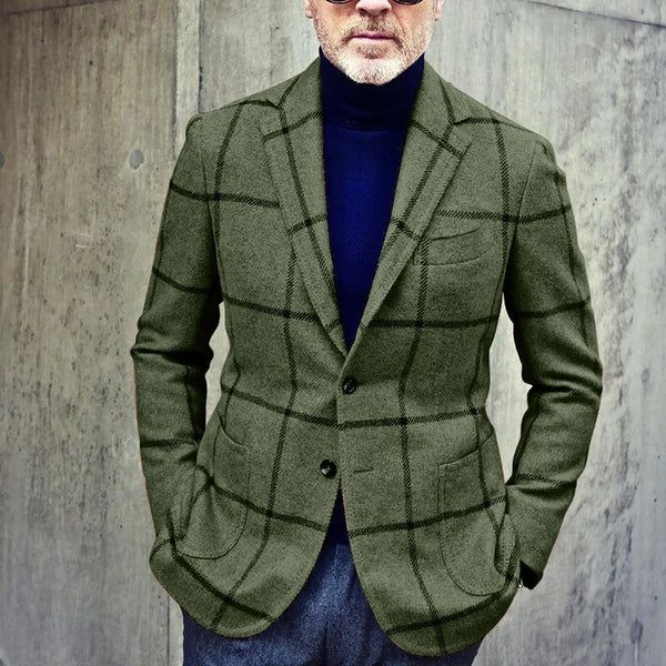 Joop Cohen Blazer | Elegante geruite vintage  blazer voor mannen