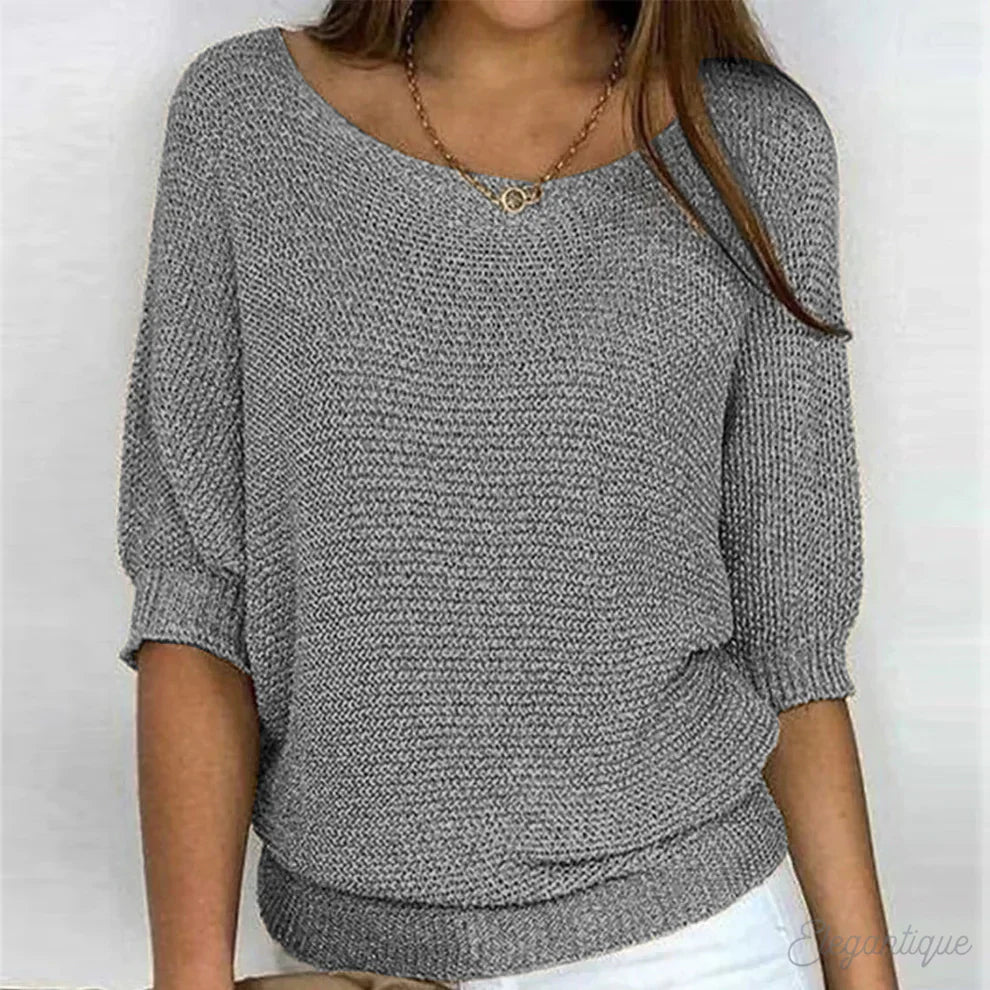 Autrielle Sweater | Trendy warme boothals trui voor dames in de winter