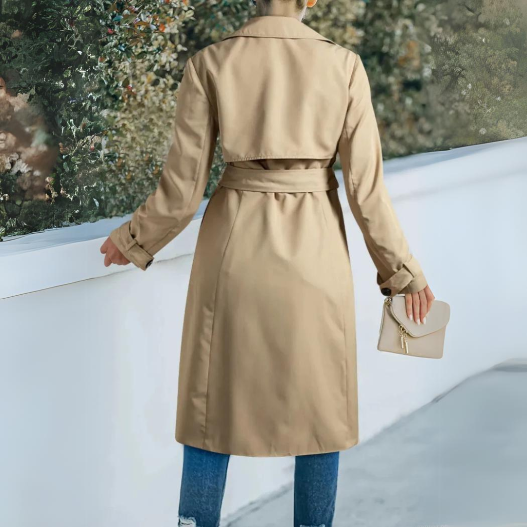 Burbory Jas | Stijlvolle beige dames trenchcoat