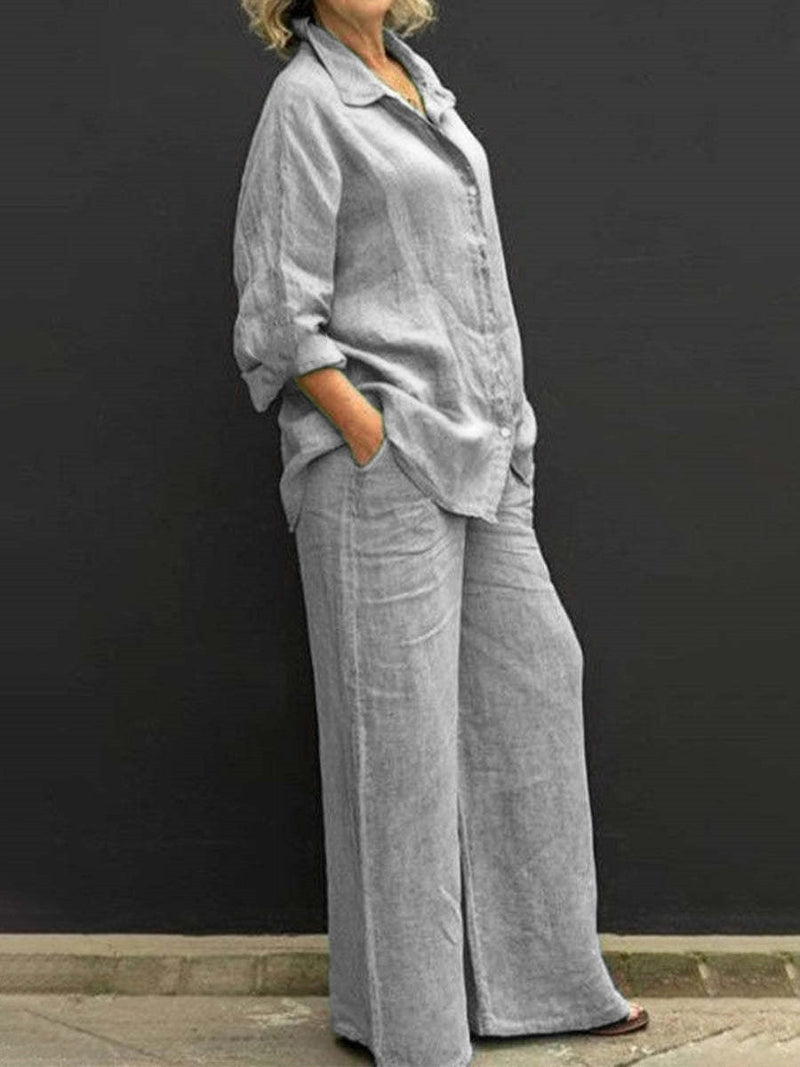 Libella 2-delig damespak | Elegant damespak met overhemd en broek