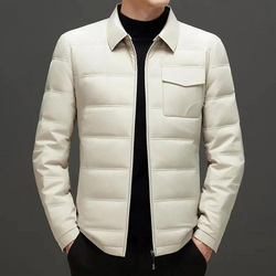 Giovanni Jacket | Stijlvolle gevoerde heren jas met kraag voor de winter