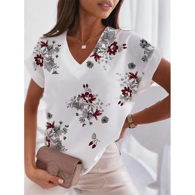 Zarra Topje | Trendy dames top met V-hals en print voor de zomer