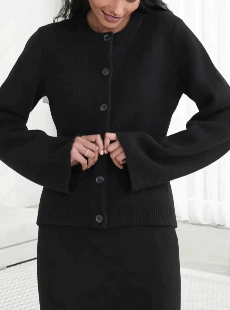 Fiona Lente Vest | Stijlvol gebreid korte jas/vest voor dames met knopen