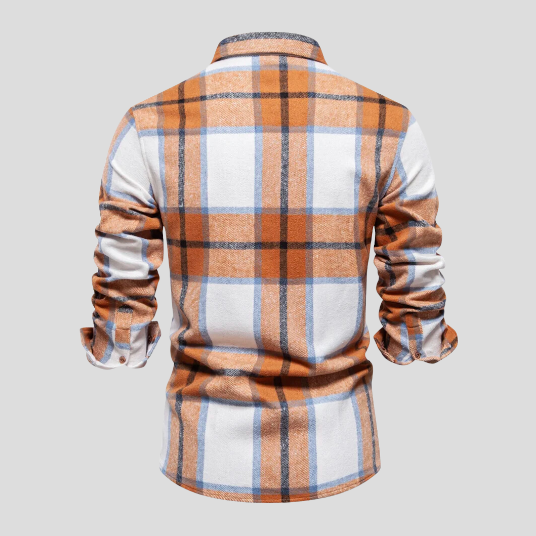 Lucian Casual Shirt | Modern geruit herenoverhemd met dubbele zakken