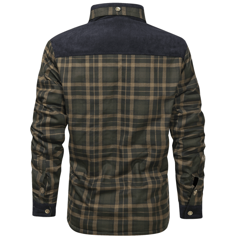 Spencer Jacket | Geruite fleece gevoerde jas voor heren