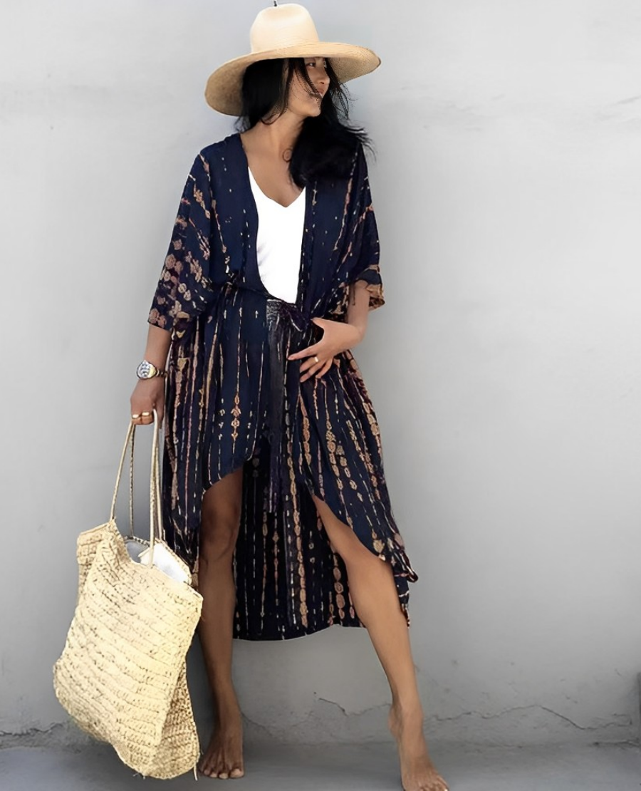 Leona Bohemian Kimono | Zomer-stijlvolle strandkimono met patroon