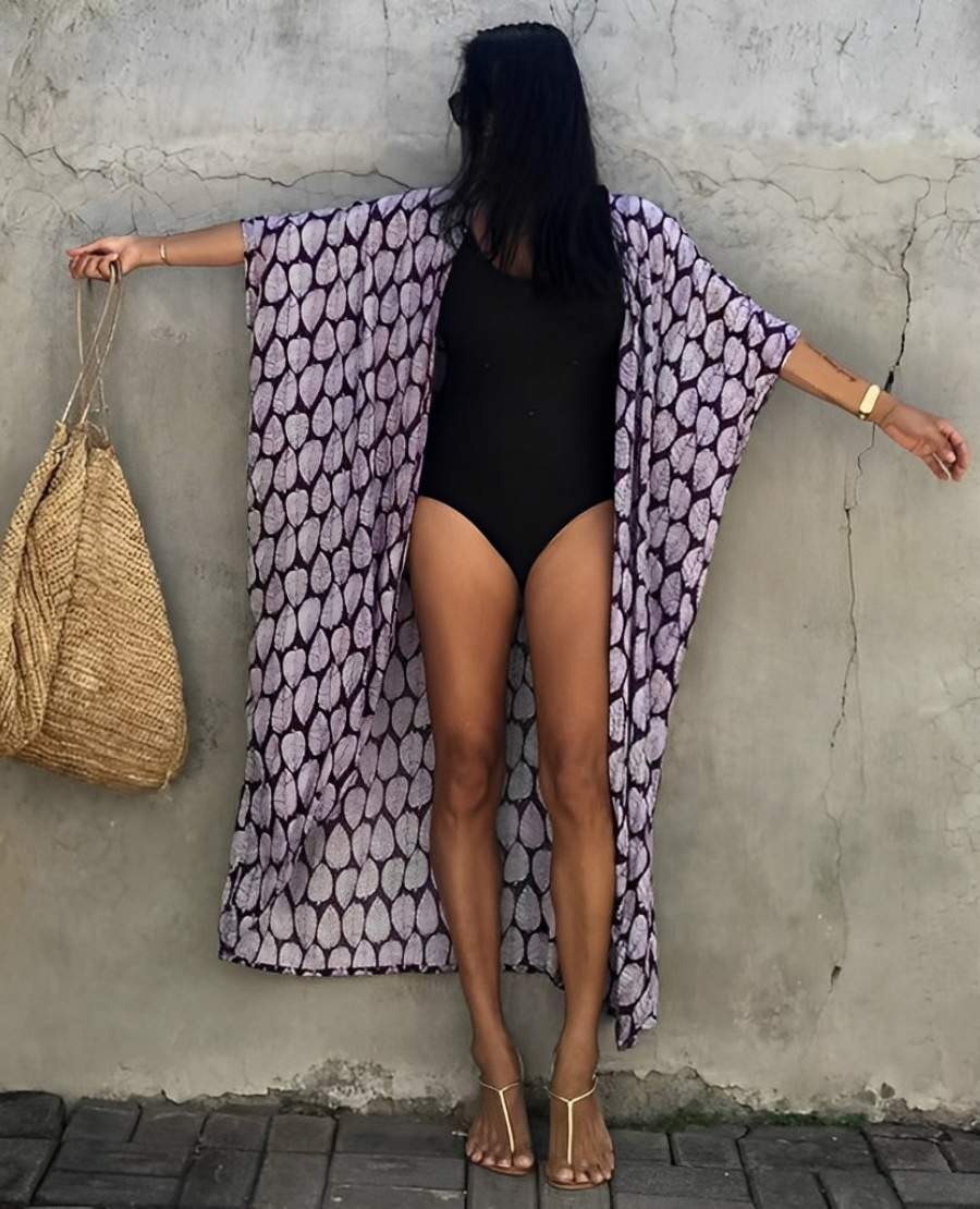 Leona Bohemian Kimono | Zomer-stijlvolle strandkimono met patroon