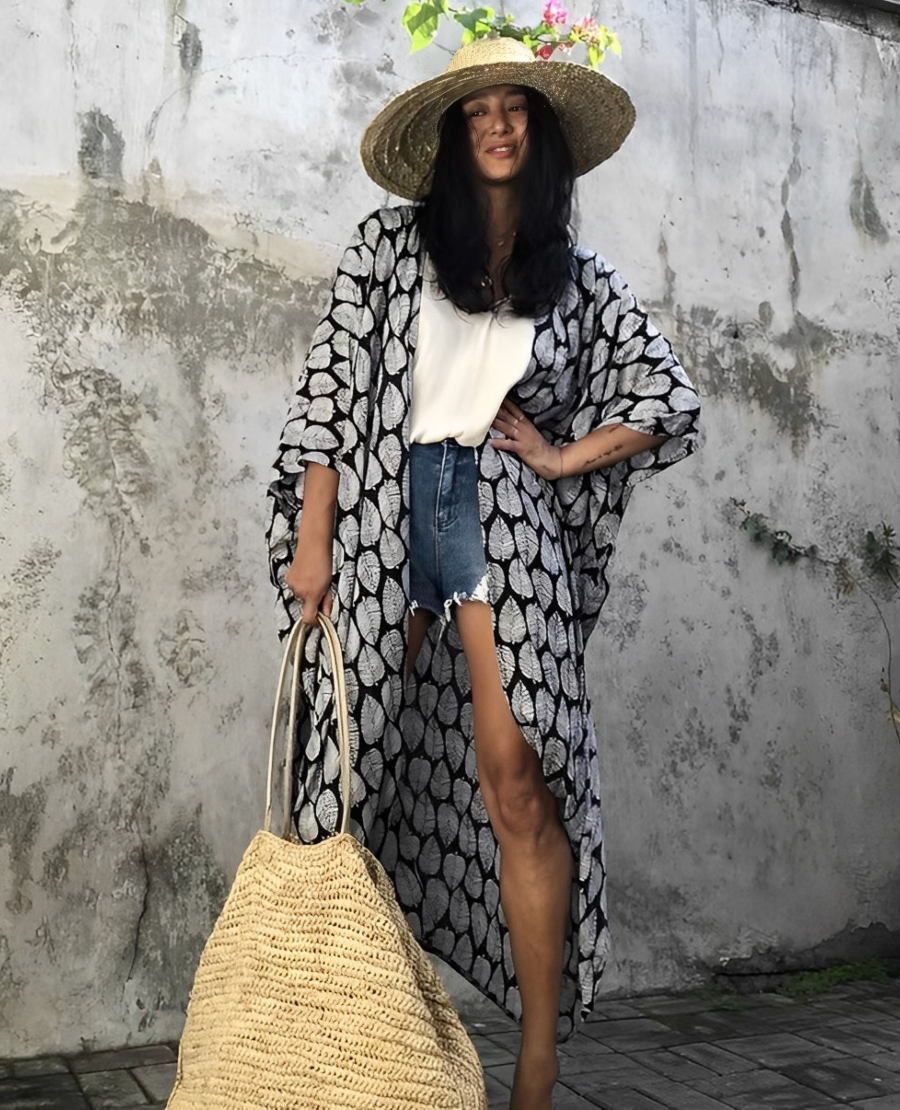 Leona Bohemian Kimono | Zomer-stijlvolle strandkimono met patroon