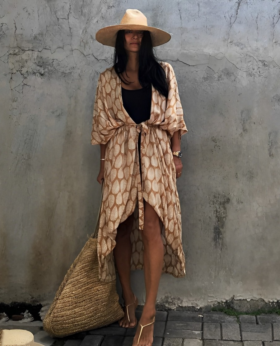 Leona Bohemian Kimono | Zomer-stijlvolle strandkimono met patroon