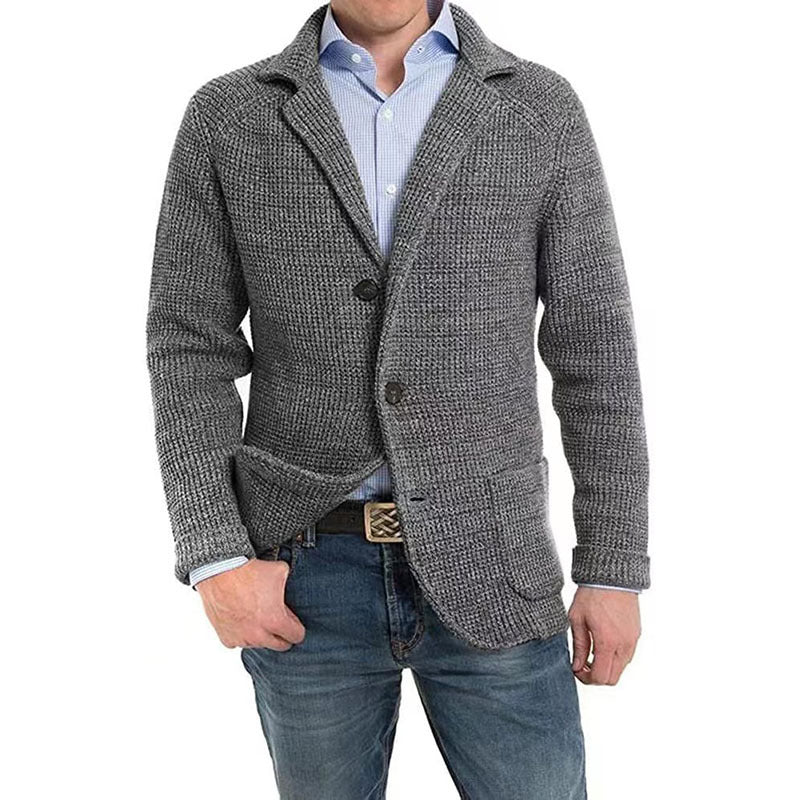 Fabio Knitted Blazer-vest | Casual gebreide blazer/jas met knopen