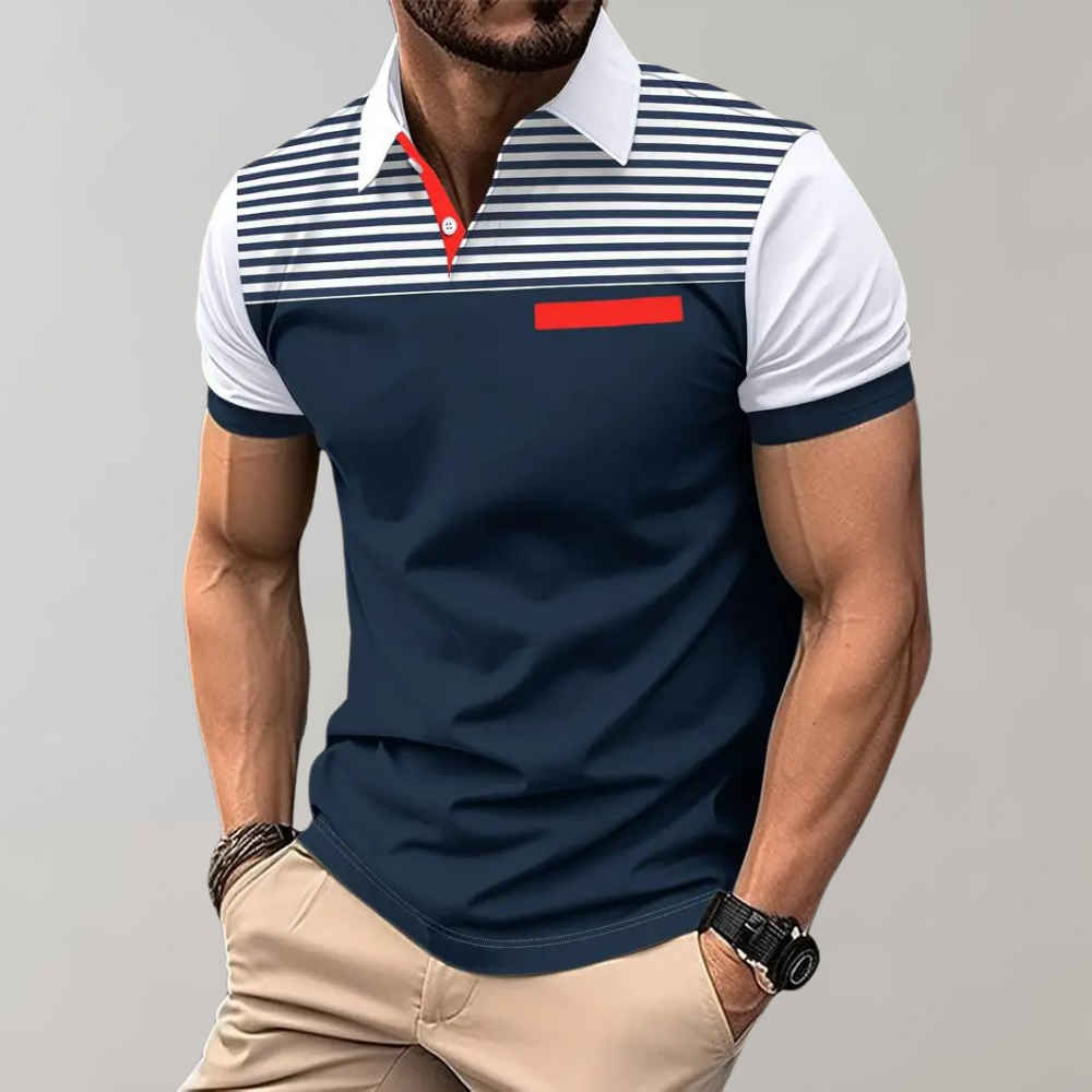 Tom Poloshirt | Casual gestreepte polo voor heren