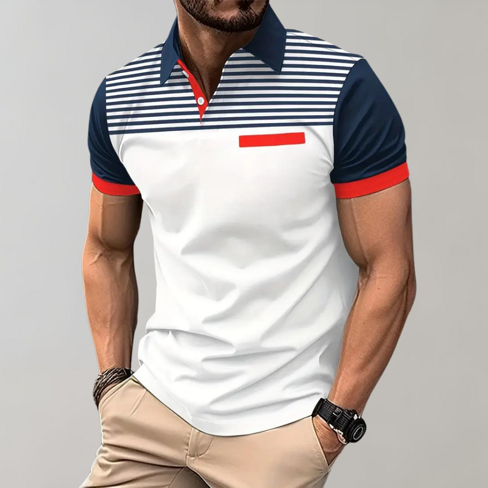 Tom Poloshirt | Casual gestreepte polo voor heren