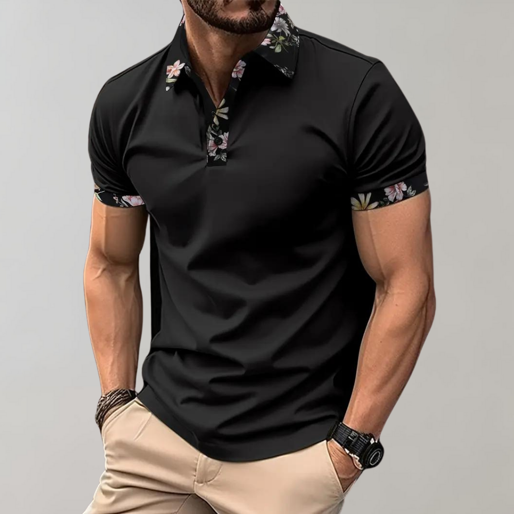 ETON Poloshirt | Casual polo met tropische print voor heren