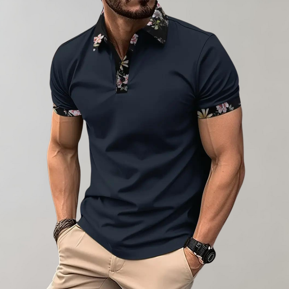 ETON Poloshirt | Casual polo met tropische print voor heren