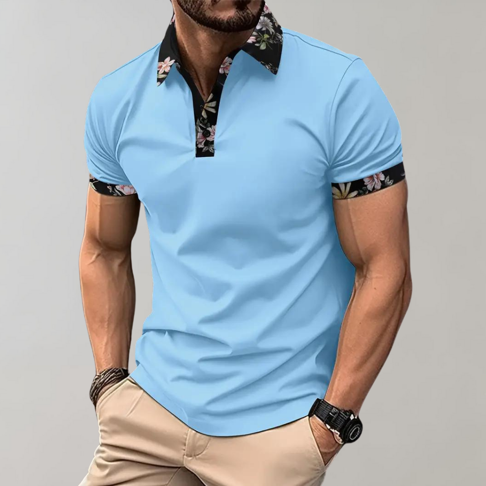 ETON Poloshirt | Casual polo met tropische print voor heren