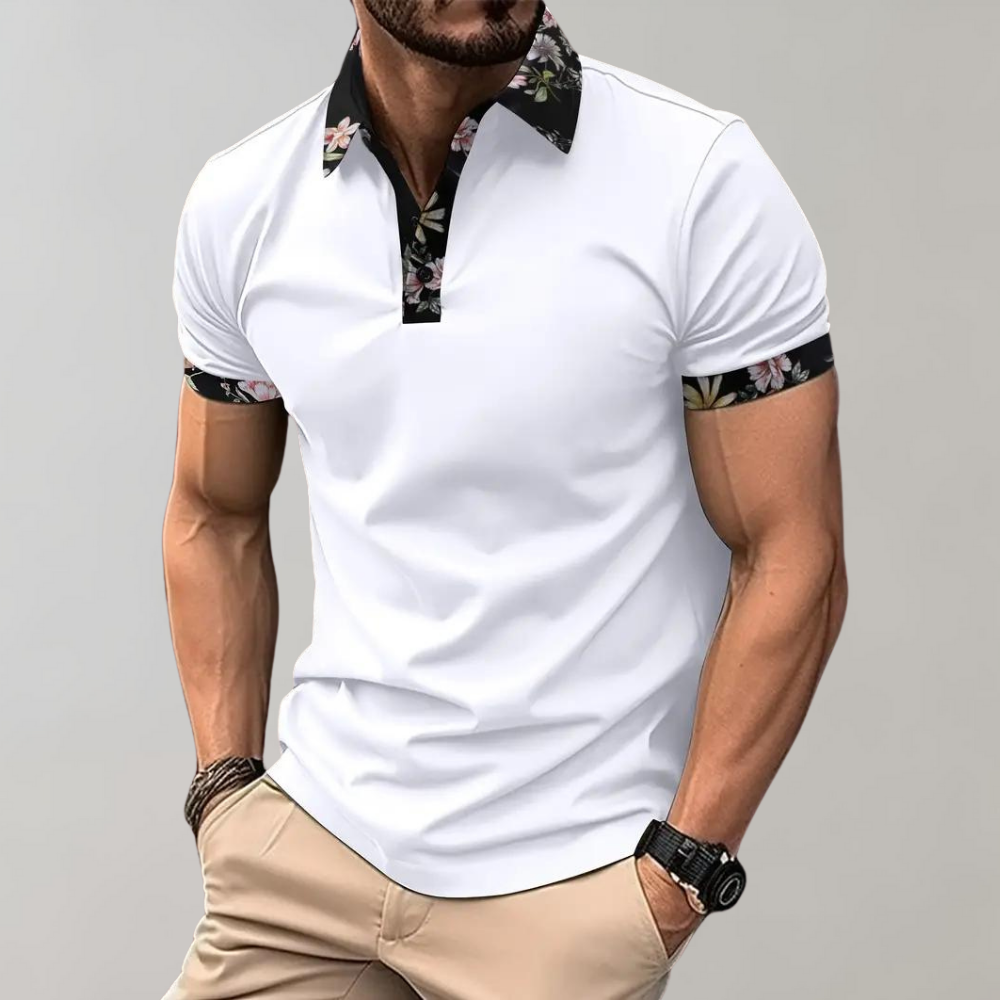 ETON Poloshirt | Casual polo met tropische print voor heren