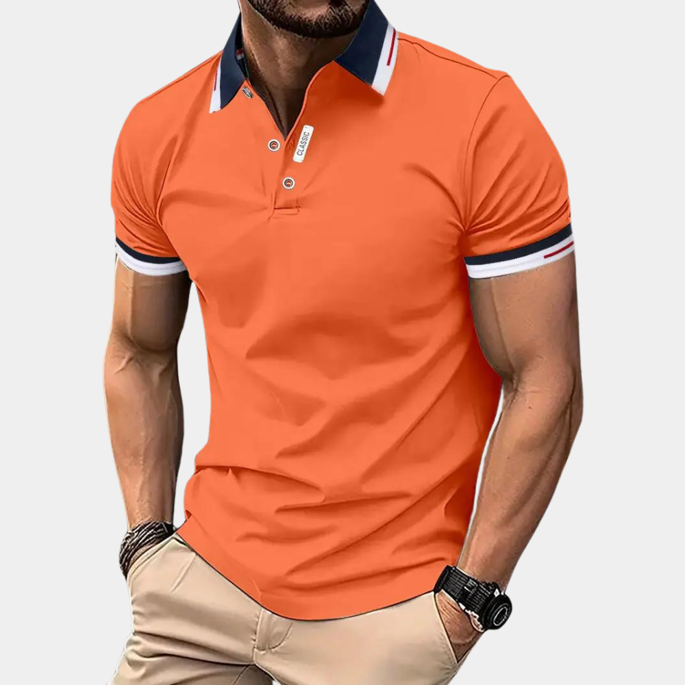 Frank Poloshirt | Stijlvol oranje heren poloshirt