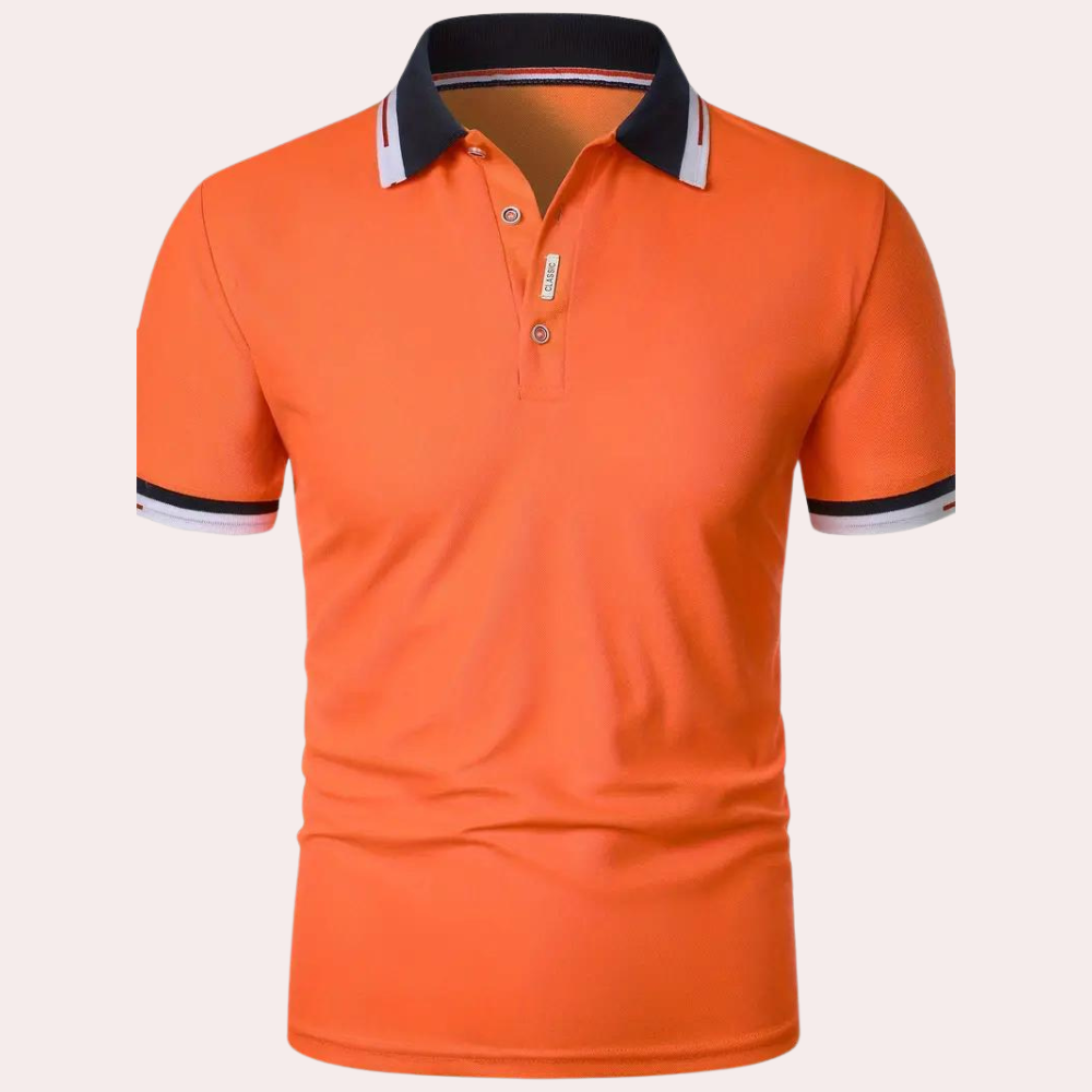 Frank Poloshirt | Stijlvol oranje heren poloshirt