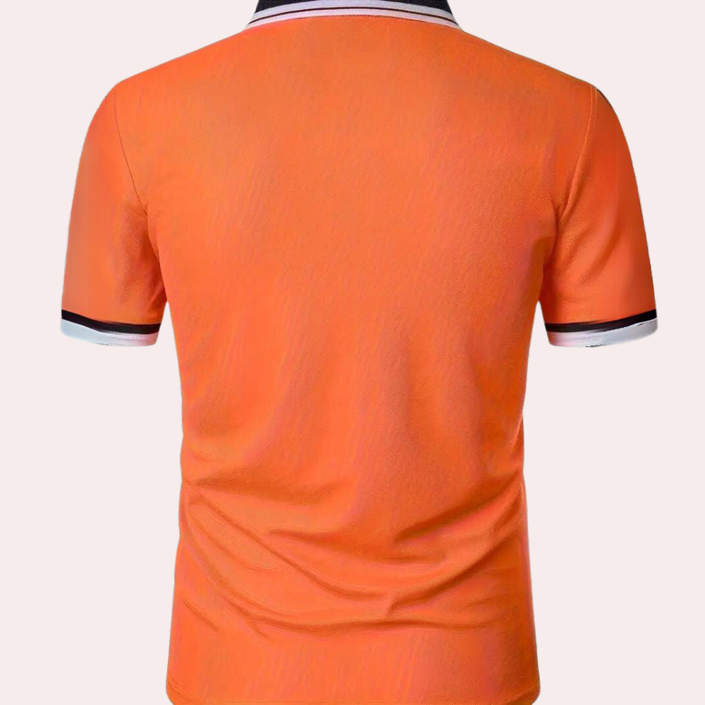 Frank Poloshirt | Stijlvol oranje heren poloshirt