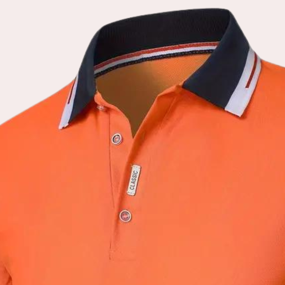 Frank Poloshirt | Stijlvol oranje heren poloshirt