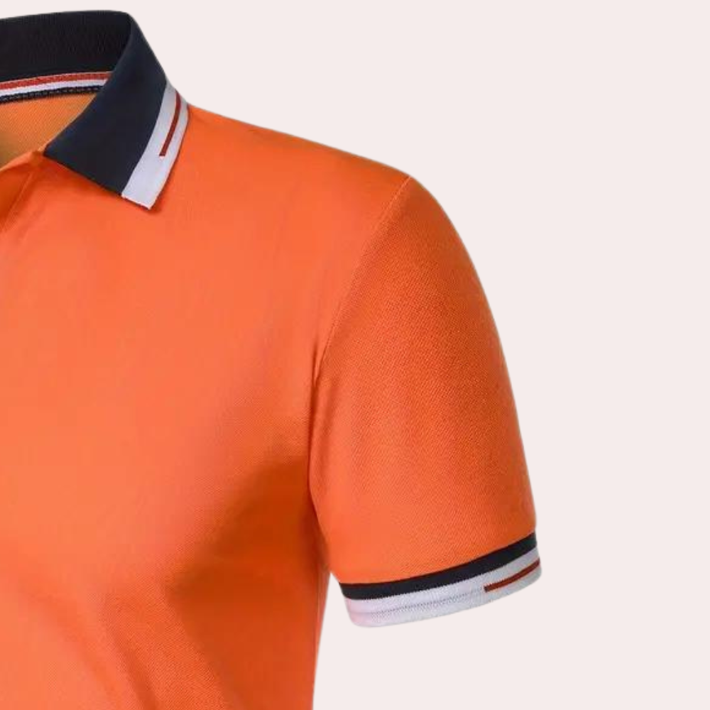 Frank Poloshirt | Stijlvol oranje heren poloshirt