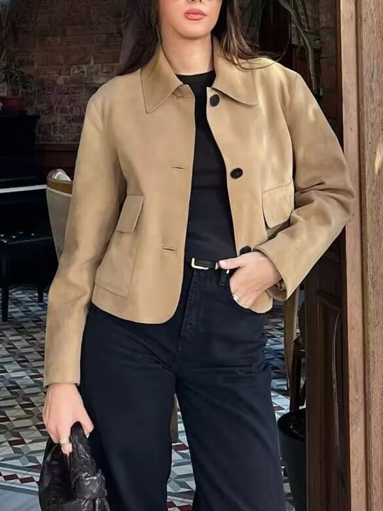 Annele Dekker Blazer | Suède-look blazer voor dames