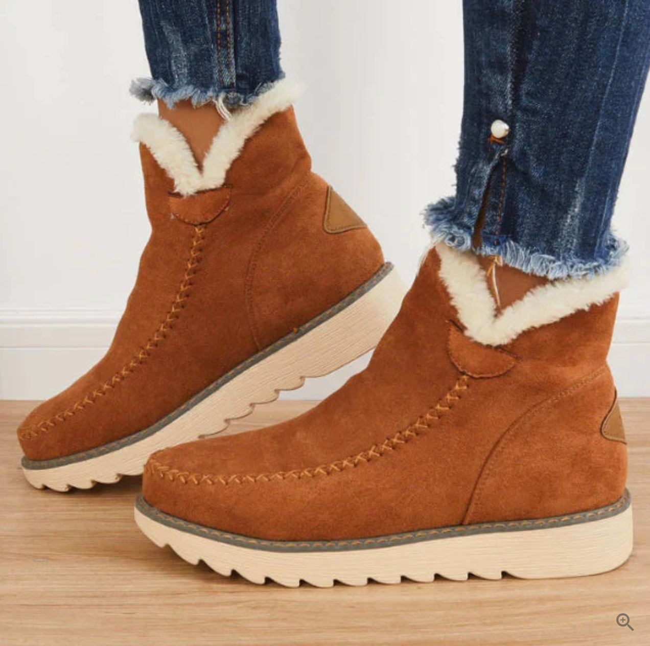 Gabriella Snowboots | Chic leren winterlaarzen met bont voor dames