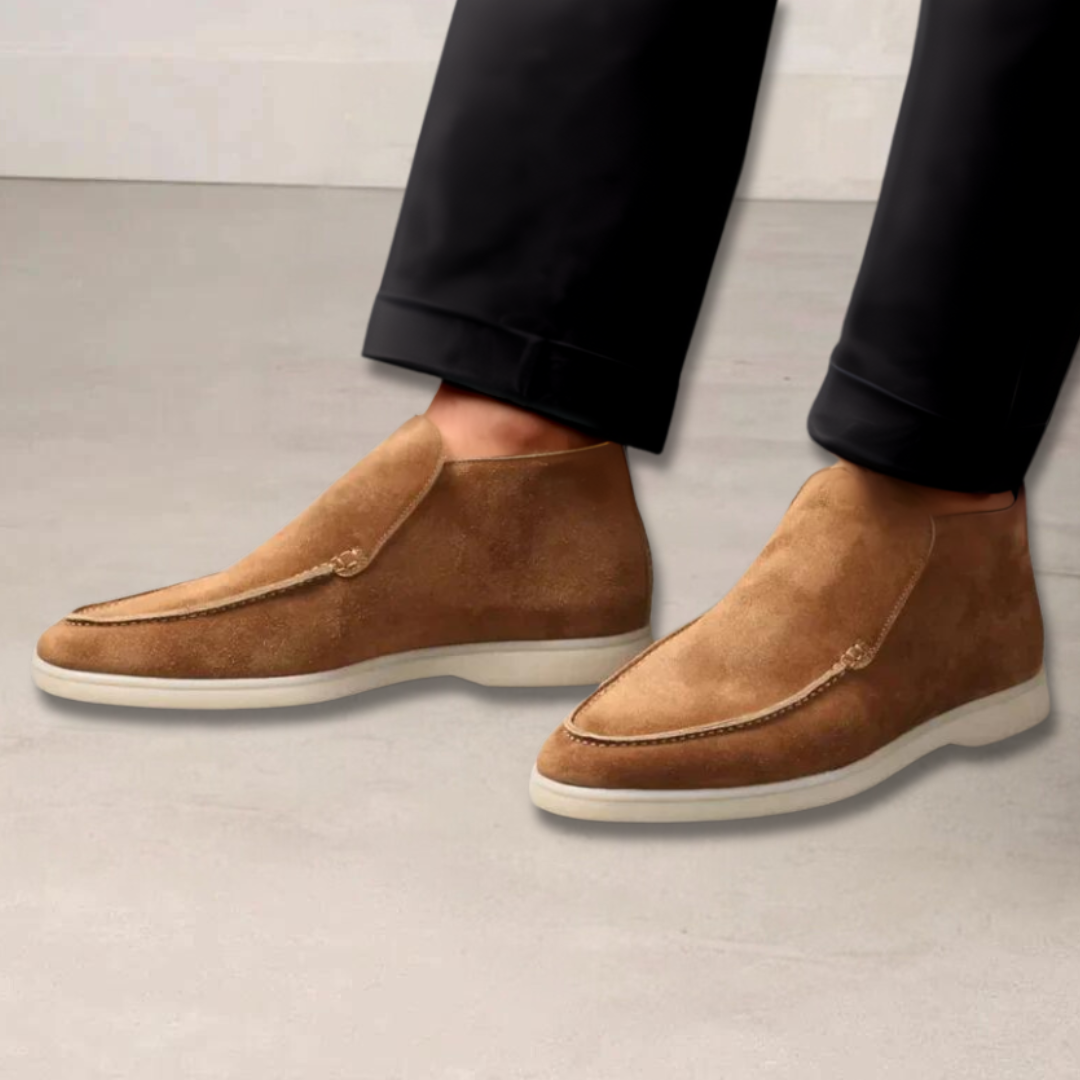 Auro Stijlvolle Hoge Suède Loafers | Luxe en Comfortabele Herenschoenen