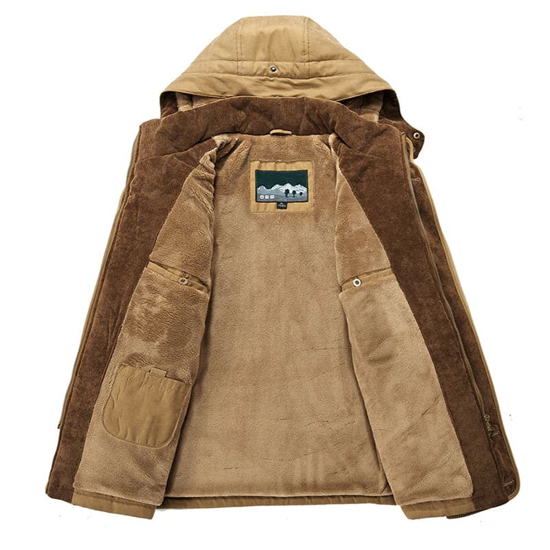 Luca Belloni Winterjas | Stijlvolle sherpa fleece gevoerde jas voor heren