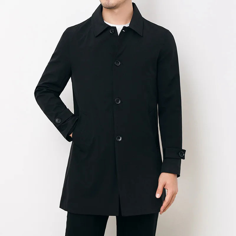 Luciano Trenchcoat | Premium Casual lange tussenjas voor heren