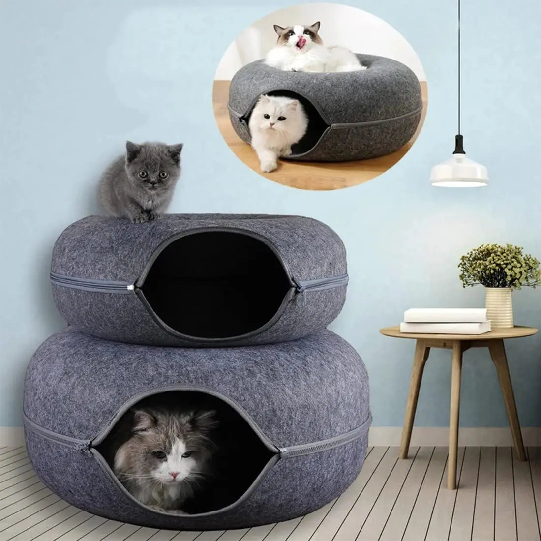 Interactief Kattenbed met Tunnel