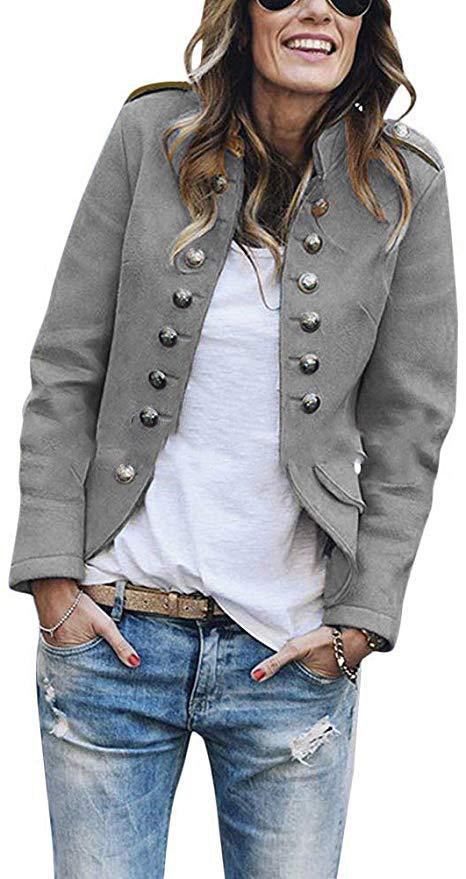 Saint Cantelle Blazer | Blazer met lange mouwen en eigentijdse knopen