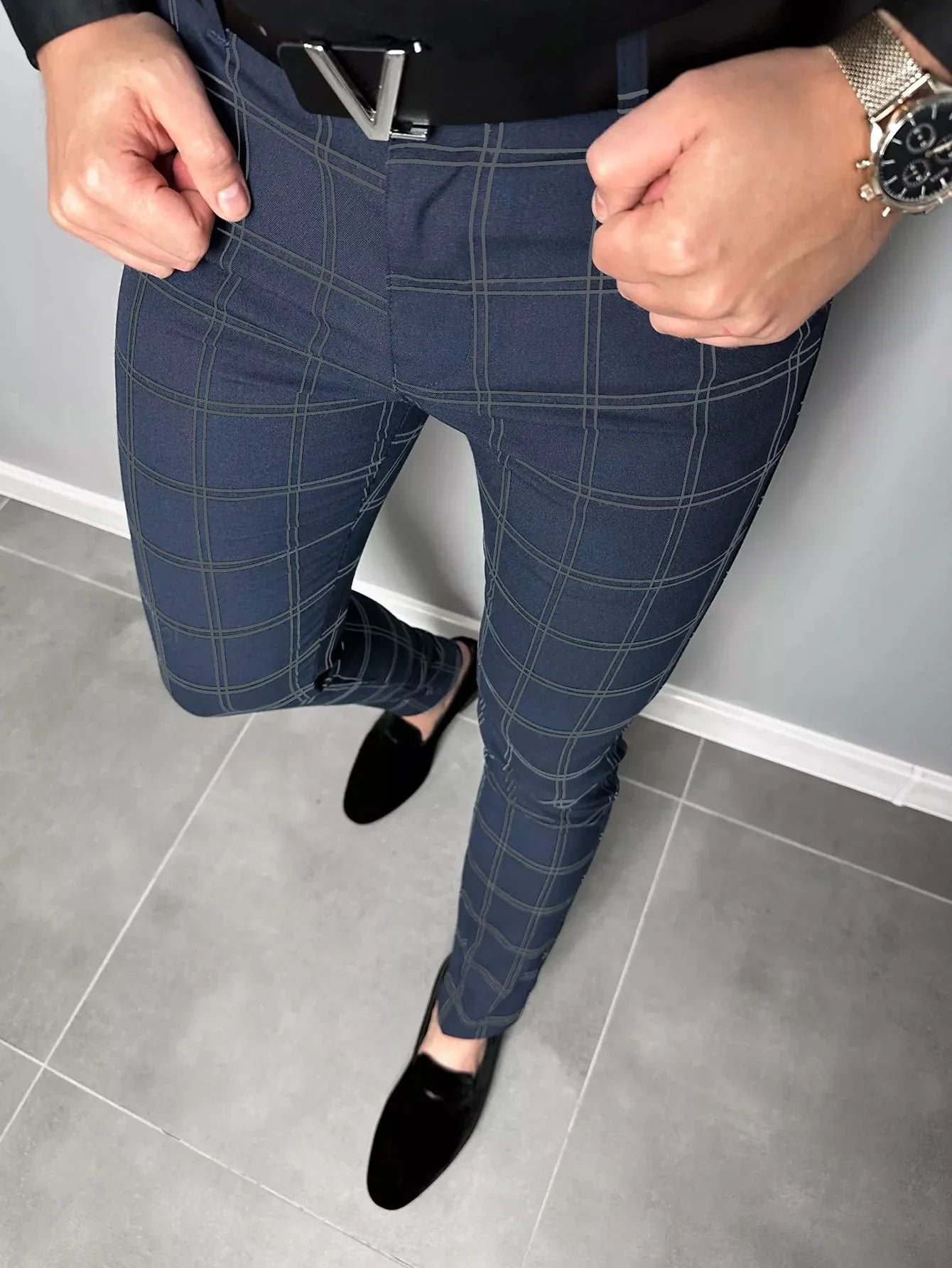 Moderne Geruite Broek