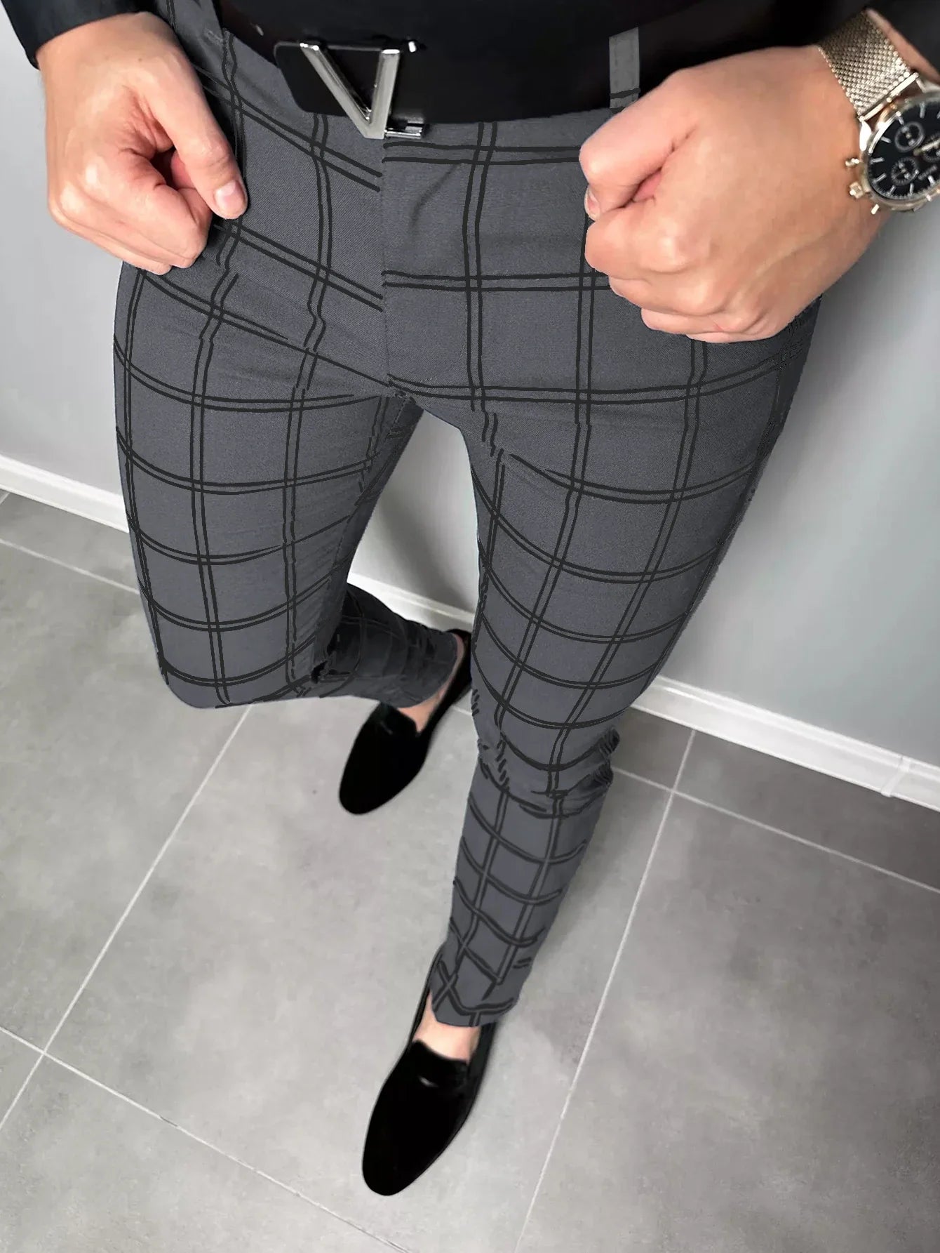 Moderne Geruite Broek