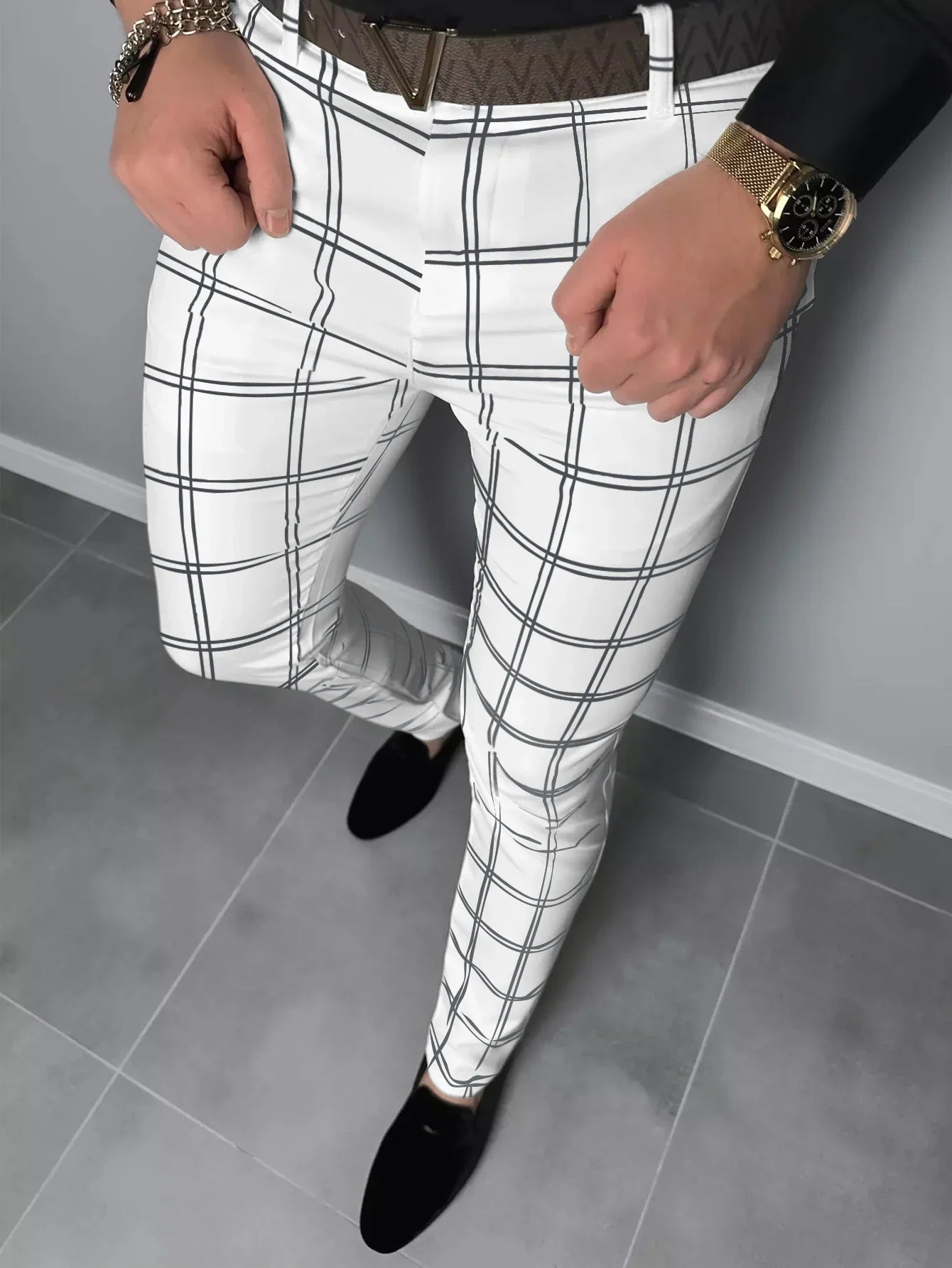 Moderne Geruite Broek