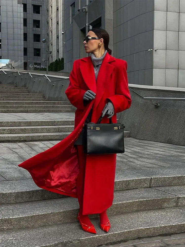 Moderne Wollen Coat