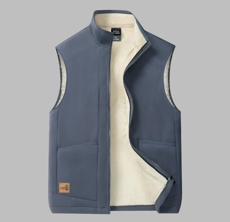 Maison Vest | Casual lamswollen heren fleecevest