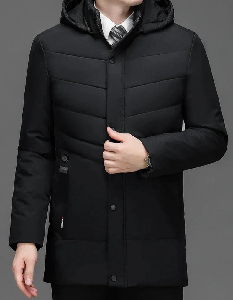 Sam Executive Parka | Stijlvolle lange Waterdichte nette Winterjas Heren