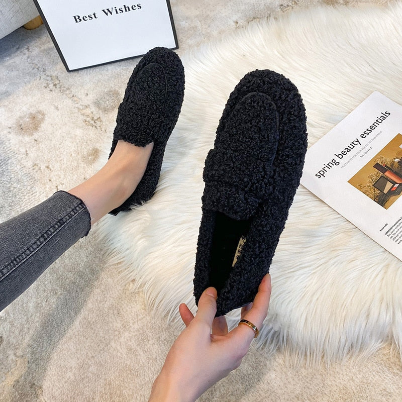 Isabella Loafers | Luxe zachte warme plushe schoenen voor dames