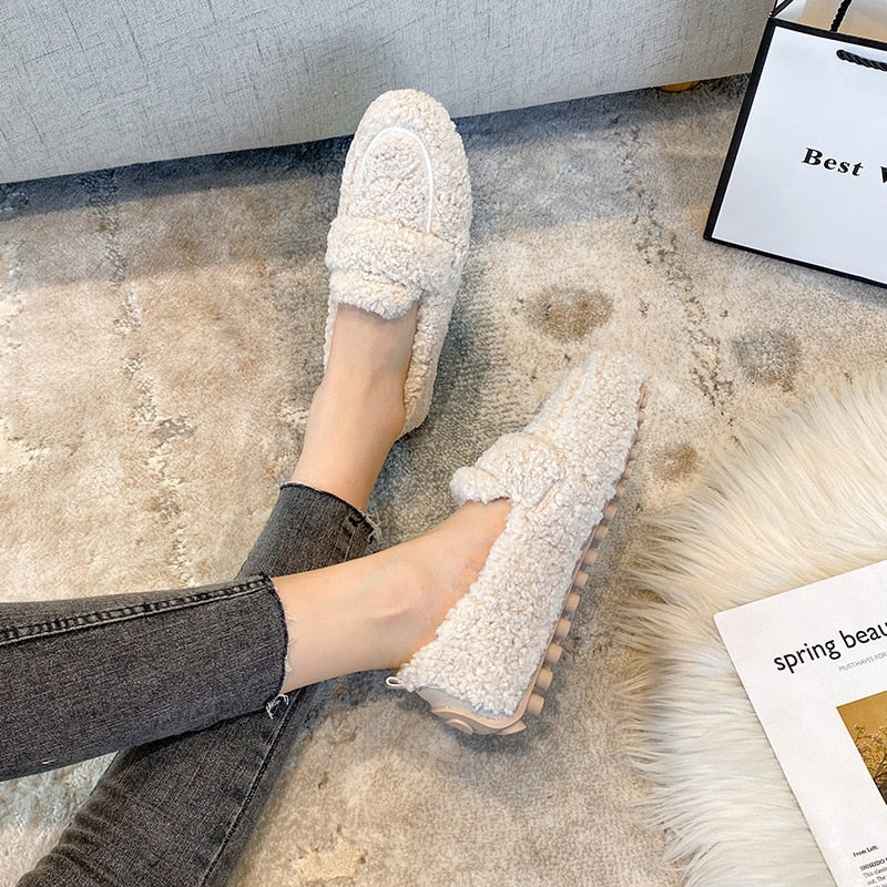 Isabella Loafers | Luxe zachte warme plushe schoenen voor dames