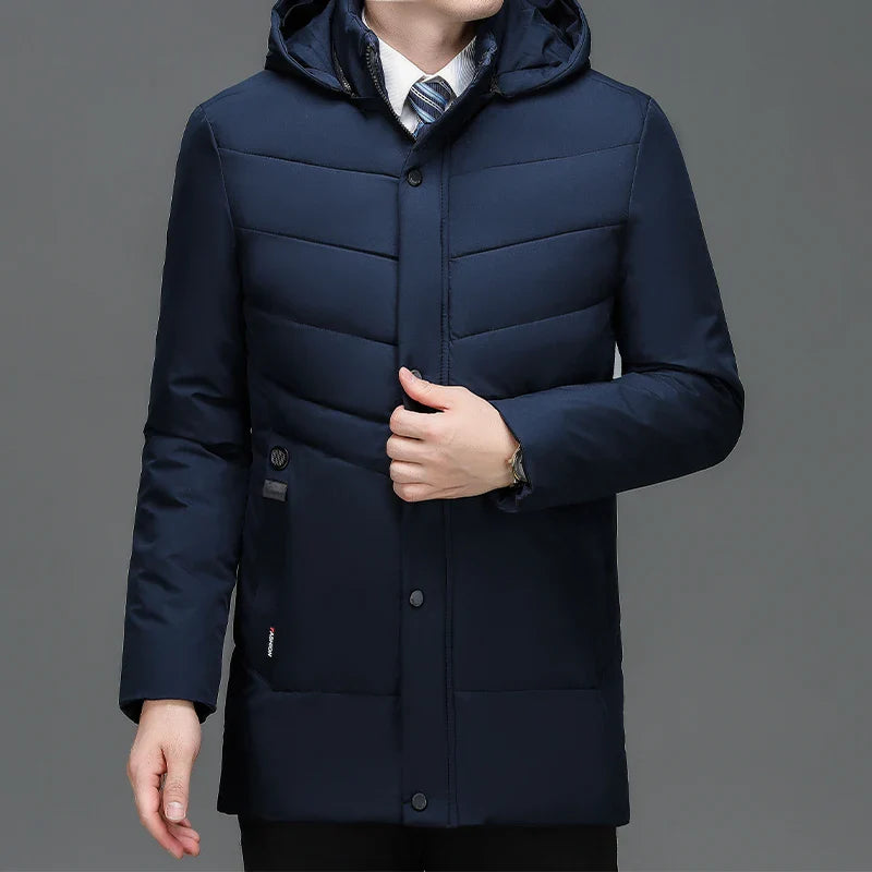 Sam Executive Parka | Stijlvolle lange Waterdichte nette Winterjas Heren