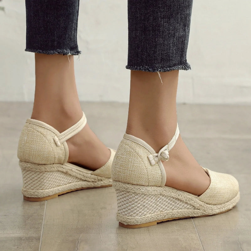 Eliza Espadrilles Plateau | Stijlvolle comfortabele sleehakken dames