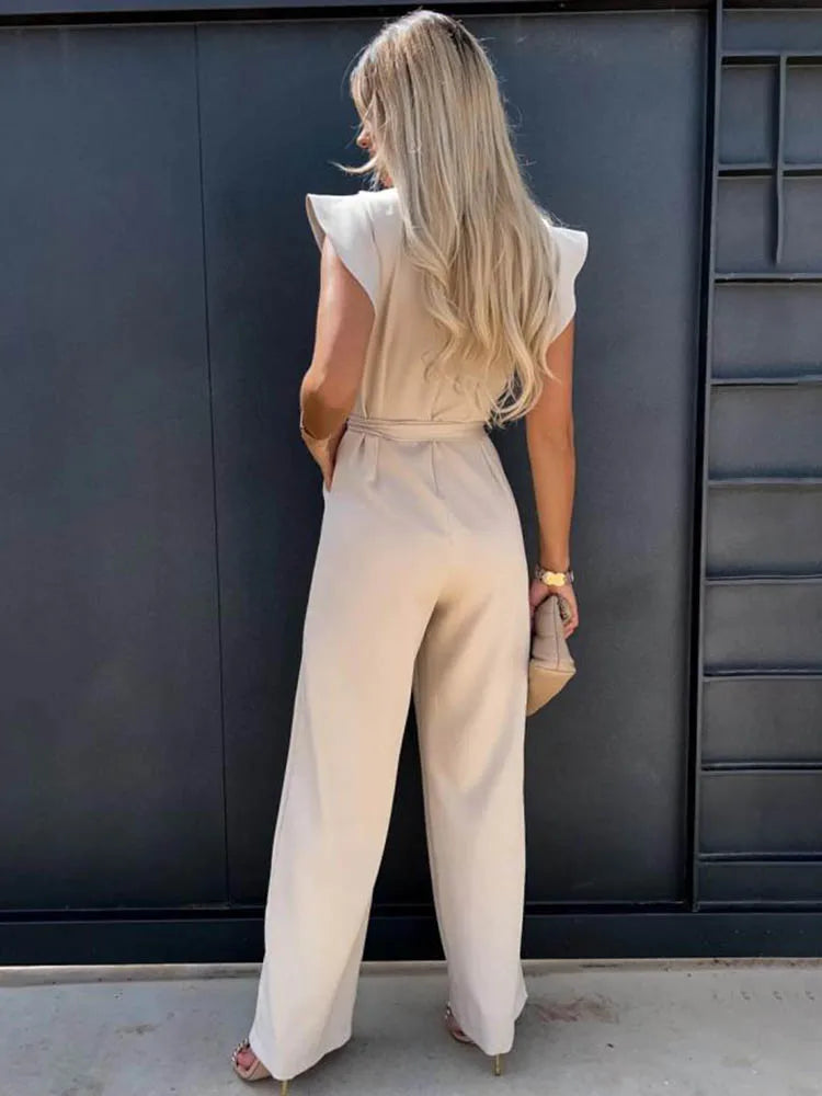 Maxime Jumpsuit | Stijlvolle trendy jumpsuit met wijde pijpen voor de zomer