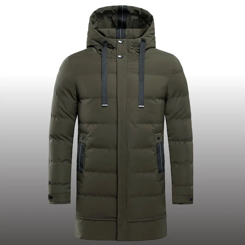 David Arctic Puffer | Waterdichte Lange Puffer Winterjas Heren met diepe zakken