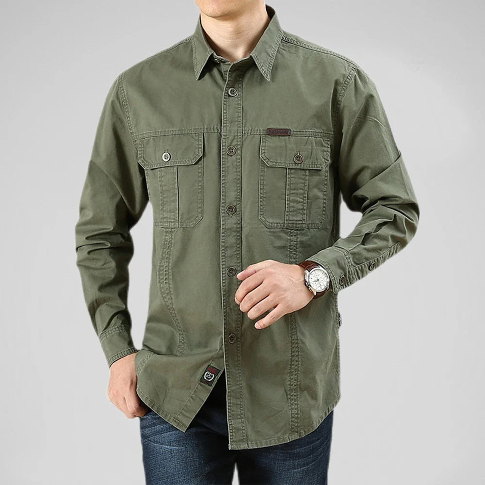 PM Cargo overhemd | Casual Multi-Pocket overshirt voor heren