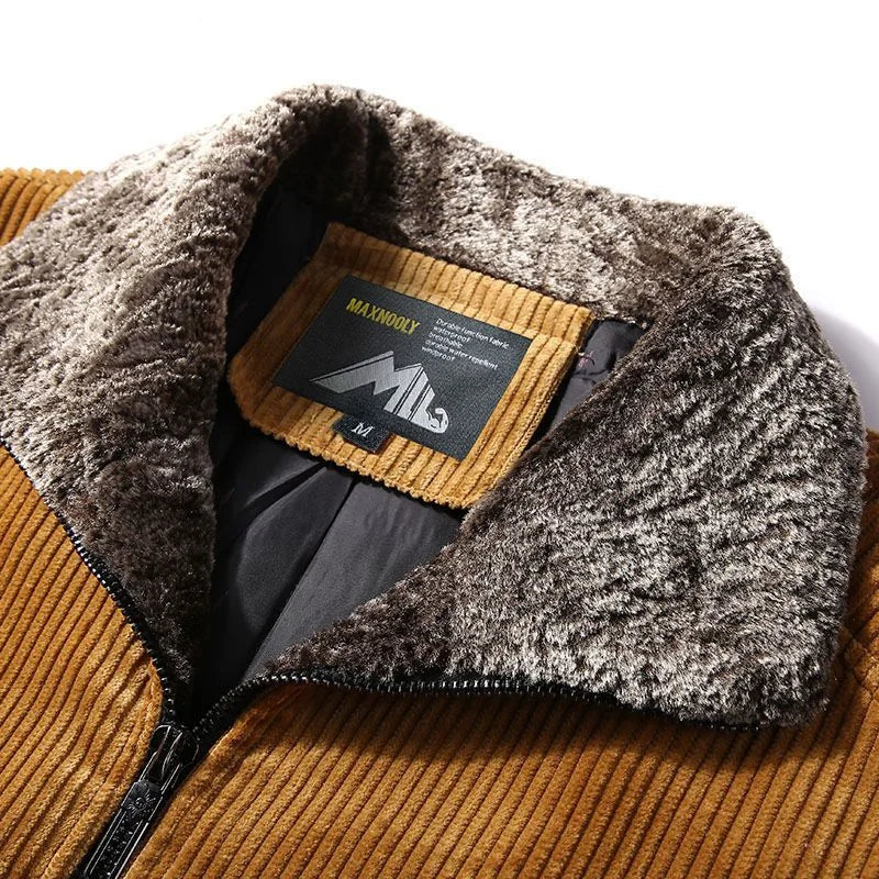 Corduroy Bomber | Warme Winterjas voor Heren met Fleece Voering