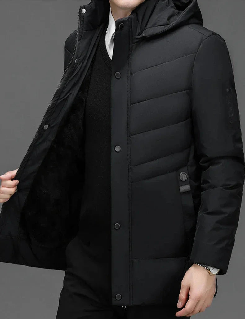 Sam Executive Parka | Stijlvolle lange Waterdichte nette Winterjas Heren